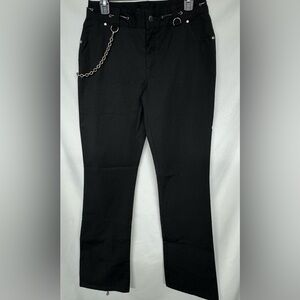 Women's Harley-Davidson Technical Black Stretch Embroidered Chain Pants